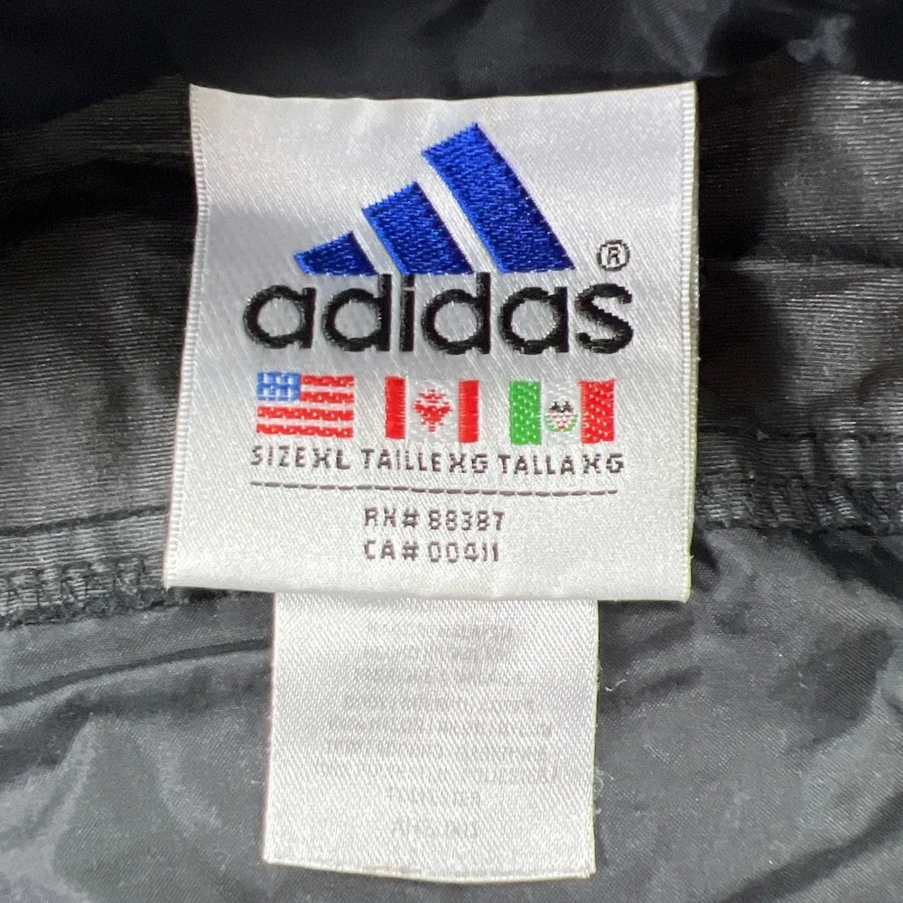 Adidas Windbreaker Jacket Mens XL Black Mock Neck Athleisure Running Full Zip
